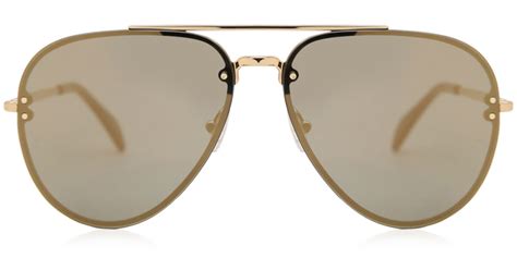 Celine CL41391/S Mirror J5G/MV Sunglasses in Gold